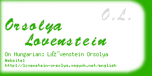 orsolya lovenstein business card